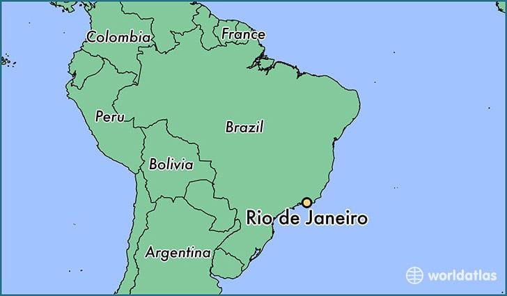 карта на Рио де Жанейро