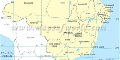 Карта, географска ширина Рио