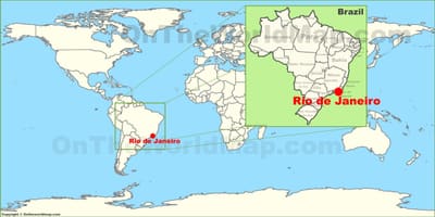 Карта на света, в Рио-де-Жанейро, Бразилия
